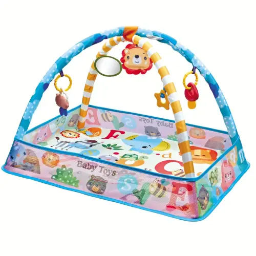 Activity Gym And Play Mat With Ball Pit, Sensory Playmat, Safe And Durable Construction, Colorful Home Play Mat