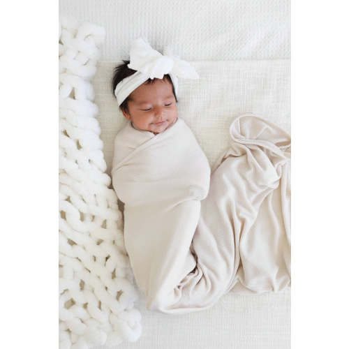 Eggshell Waffle Bamboo Oversized Swaddle Blanket