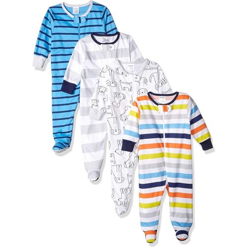 Onesies Brand baby-boys 4-pack Sleep 'N Play Footies