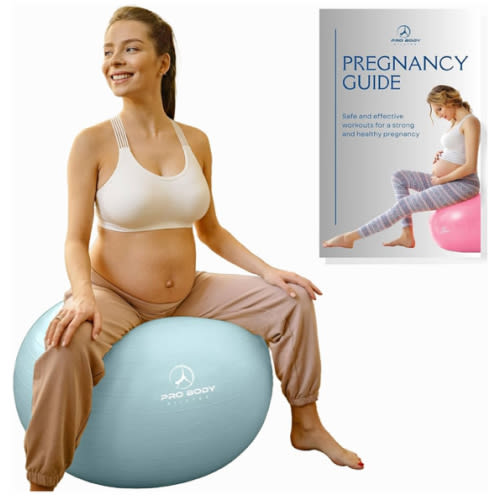Pregnancy Ball - Yoga Ball for Pregnancy with Book, Prenatal, Labor & Postnatal Maternity Exercise