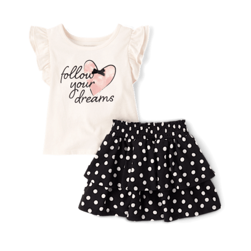 Toddler Girls Dream 2-Piece Outfit Set - White