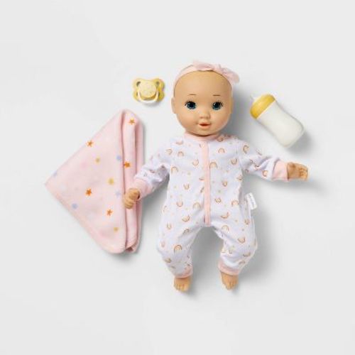 14" Nurturing Baby Doll - Blonde Hair + Blue Eyes - Gigglescape™