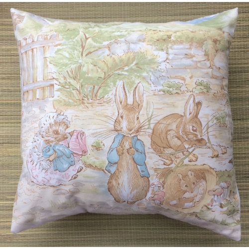 Peter Rabbit Vintage Fabric Cushion Cover Beatrix Potter