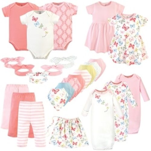 Touched by Nature Baby Girl Organic Cotton Layette Set and Giftset, Butterflies, 0-6 Months - Butterflies