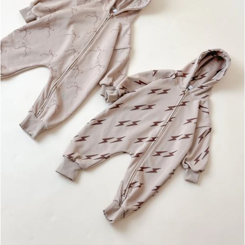 Bow X Bolt Hood Zip Jumpsuit