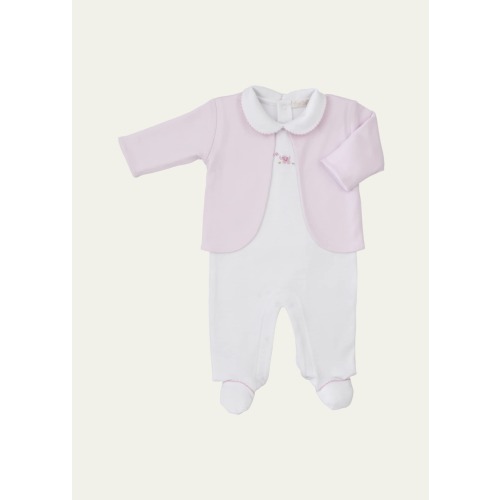 Girl's Premier Elephant Empire Footie & Jacket Set, Size Newborn-6M