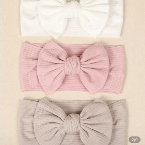 3pcs/Set Baby Striped Bow Headband, Soft Elastic Hairbands For Infant Girls, Suitable For All Seasons Love Valentine