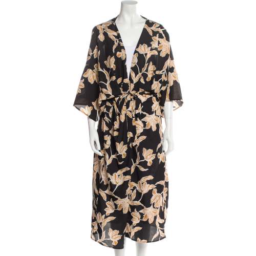 Floral Print Robe