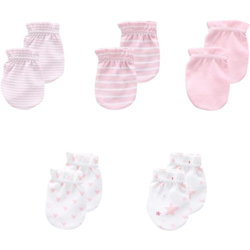 5 Pack Unisex New Born Boy Girls Anti Scratch Mittens Cotton Soft Baby Gloves 0-3 Months Infant Essentials