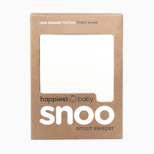 Happiest Baby 100% Organic Cotton SNOO Baby Bassinet Fitted Sheet - White