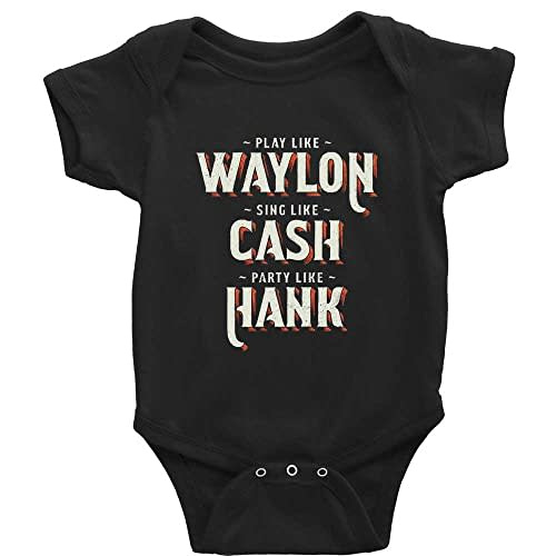 Yeavomeny Like Waylon Like Cash Like Hank Country Music Newborn Onesie Baby Jumpsuit Short Sleeve