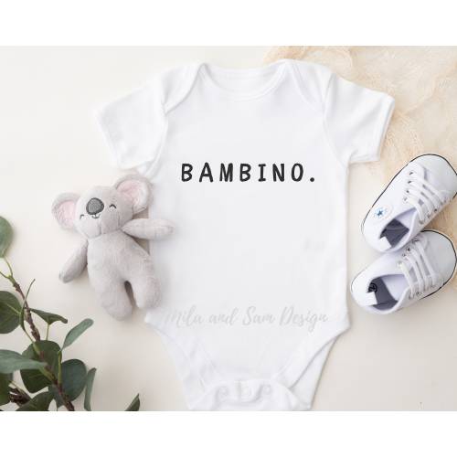italian bodysuit for baby announcement pregnancy reveal baby shower gift for bambino italian american baby gift for italian friend