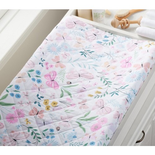 Wildflower Butterfly Changing Pad Cover | Pottery Barn Kids