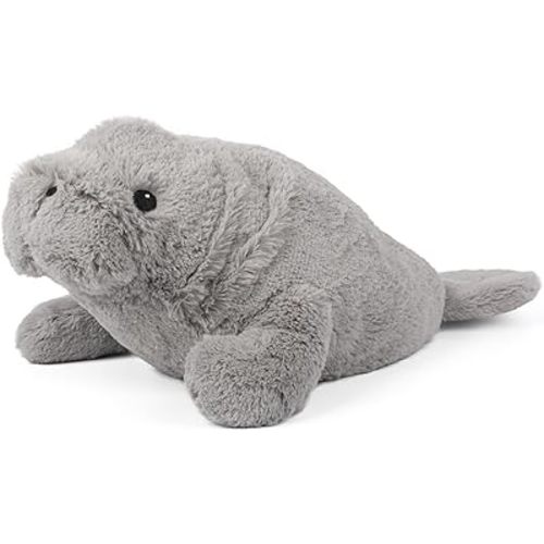 Cuckool Warmable Manatee Stuffed Animals, Microwavable Stuffed Animals Heating Pad for Cramps, Pain Stress Relief, Heatable & Coolable Lavender Scented Plush Toy for Anxiety, Women Kids Bedtime