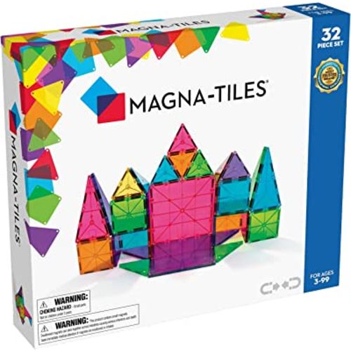 MAGNA-TILES Classic 32-Piece Magnetic Construction Set, The ORIGINAL Magnetic Building Brand