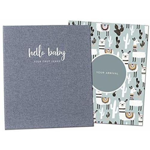 Minimalist Baby Memory Book | Keepsake Milestone Journal | LGBTQ Friendly | 9.75 x 11.25 in. 60 Pages | Perfect Baby Shower Gift
