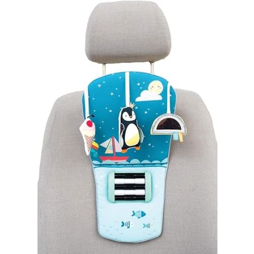 Infant Car Toy Travel Activity Center Baby Car Seat Toys for Babies 0-6 Months Arch with Mirror, Rattle, Teether Hanging Toy for Baby Infant 0-6-12 Months, Sensory Gift