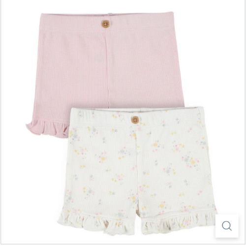 2-Pack Baby Girls Ivory Floral & Pink Shorts – Gerber Childrenswear