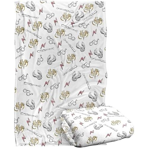Harry Potter Whimsical Water Color Silky Touch Super Soft Throw Blanket 36" x 58",Whimsical Water Color