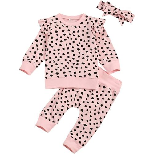 Newborn Infant Baby Girl Clothes Set Sweatshirts Tops Pants Toddler Girl Outfits Gifts 3 6 9 12 18 24 Months