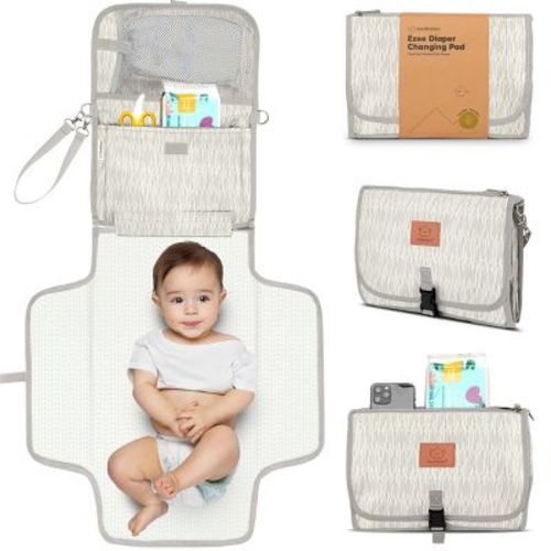 Keababies Ezee Diaper Changing Pad, Portable Diaper Changing Mat, Waterproof Foldable Diaper Changing Pad (prism)
