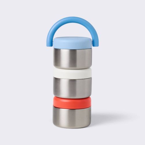 5 fl oz 3pc Stacking Snacker Food Storage Cups, 4th of July - Americana - Cloud Island™