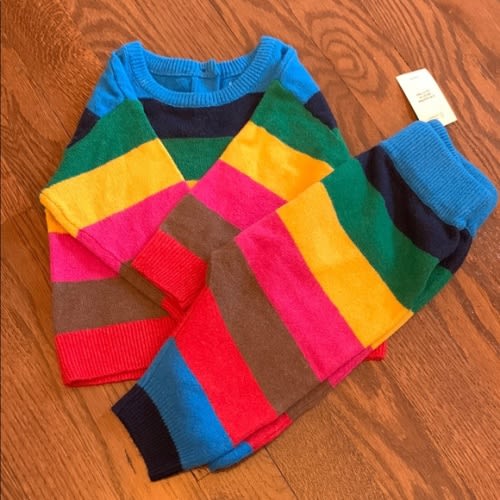 Gap striped sweater set, size 3-6 months