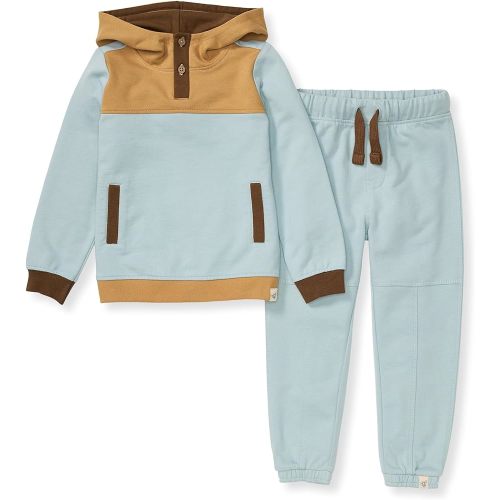 Burt's Bees Baby baby-boys Shirt and Pant Set, Top & Bottom Outfit Bundle