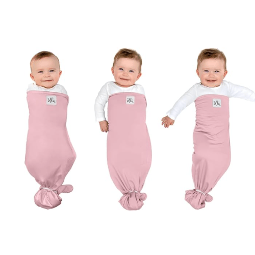 The Ollie Swaddle – Adjustable Baby Swaddle for Newborns | Pediatrician-Approved for Safe Sleep | Easy Closure | Arms-Out | Lightweight, Machine-Washable | Easy Diaper Access