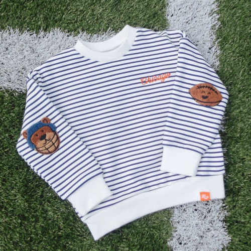 Chicago Football Striped Patch Sweatshirt