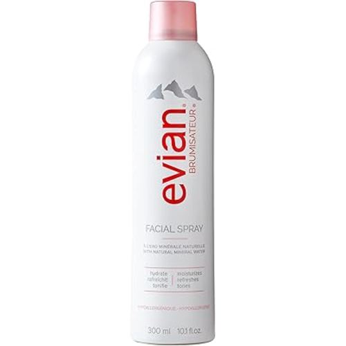 BRUMISATEUR Evian Facial Spray - Hydrating Mineral Water Mist for Face & Skin - Refreshes Makeup, Sets, & Tones - Daily Skincare Essential for Hydration and Moisturizing