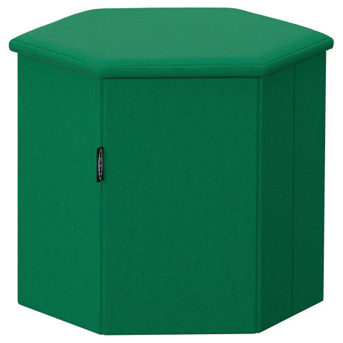KJUGE Pouf with storage - Vissle deep green