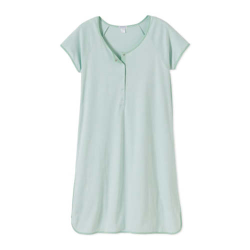 Pima Maternity Nightgown in Parisian Green — Small