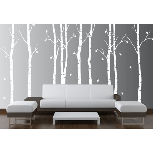 Innovative Stencils Birch Tree Forest Branches Wall Decal & Reviews | Wayfair