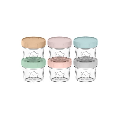 6-Pack Prep Jars Food Glass Containers