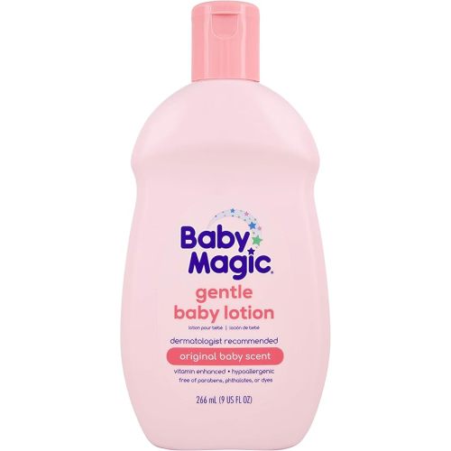 Baby Magic Gentle Baby Lotion 9oz Vitamins & Aloe Free of Parabens, Phthalates, Sulfates and Dyes, Camellia Oil & Marshmallow Root, 9oz (Pack of 1)