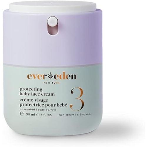 Evereden Protecting Baby Face Cream (1.7 fl. oz.): No.3 Rich Baby Cream - Nourishing Infant Face Moisturizer for Ultra-Dry Skin & Cold, Dry Climates - Clean and Vegan Ingredients - Fragrance-Free
