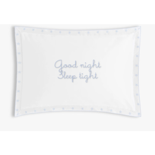 Embroidered Stars Toddler Pillow - Blue