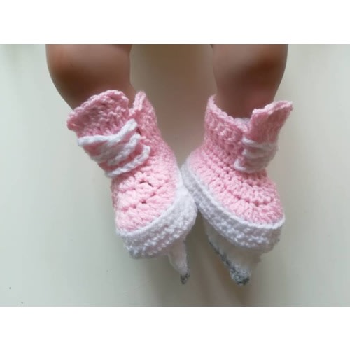 Pink ice hockey skates for baby girl, newborn gift, baby shower gift