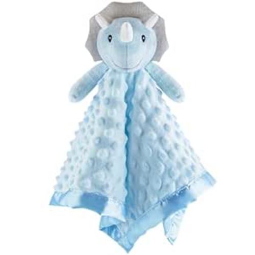 Pro Goleem Loveys for Babies - Soft Security Blanket Baby Snuggle Toy Newborn Stuffed Animals Baby Gifts for Boys and Girls, Triceratops Dinosaur, 16 Inch - Q Dinosaur
