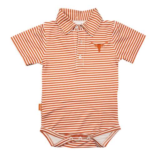 Infant Texas Longhorns Striped Polyblend Polo Romper