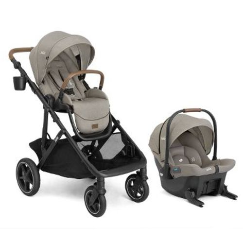 Joie Chive and Mint Travel System - Dove: All-Terrain Tires, Converts to Double Stroller, Maximum 50 lbs Capacity