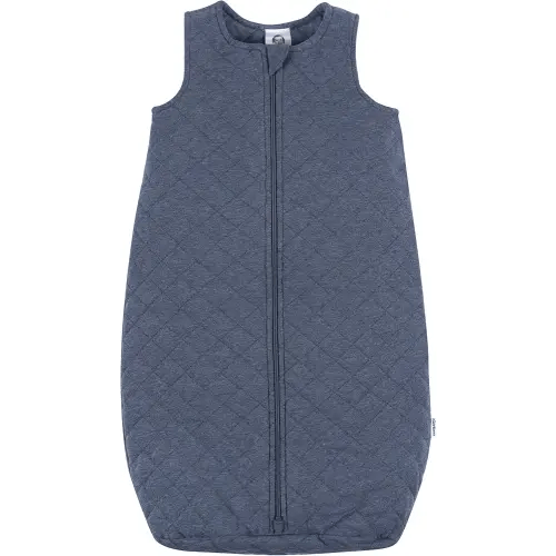 Gerber Baby Unisex Quilted Wearable Blanket, Navy Heather, 0-6 Months