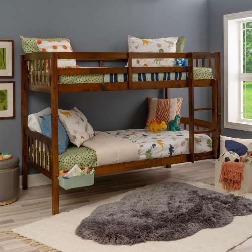 Linden Boulevard Elinda Twin Bunk Bed in Warm Oak