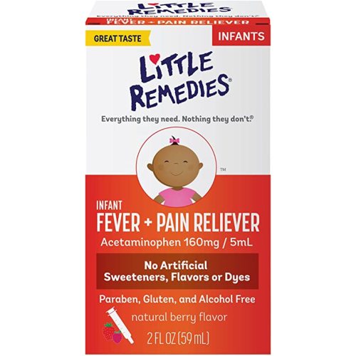 Little Remedies Baby Medicine, Infant Fever and Pain Relief with Acetaminophen, Berry Flavor, 2 Fl Oz