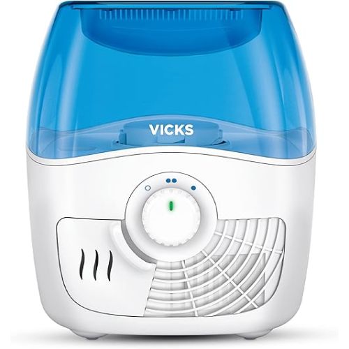 Vicks Filtered Cool Mist Humidifier, Medium Room, 1.1 Gallon Tank - Humidifier for Baby and Kids Rooms, Bedrooms and More, Works with Vicks VapoPads