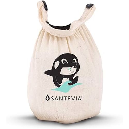 Organic Cotton Bath Faucet Filter by Santevia | Sensitive Skin Bathtub Water Purifier | Adds Nourishing Minerals for Hair & Skin | Chlorine Filter | Made in North America