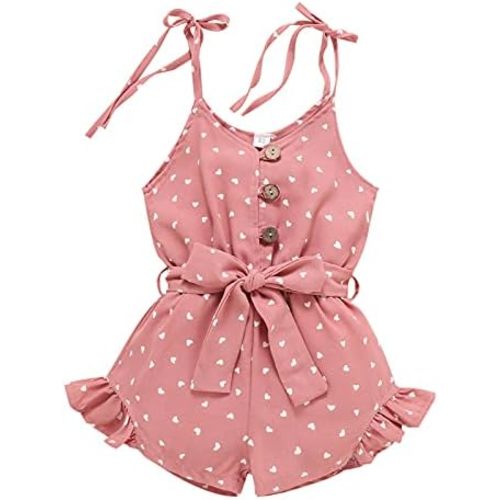 Toddler Girl Clothes Baby Summer Cute Halter Romper 6 Months to 5 Years Old