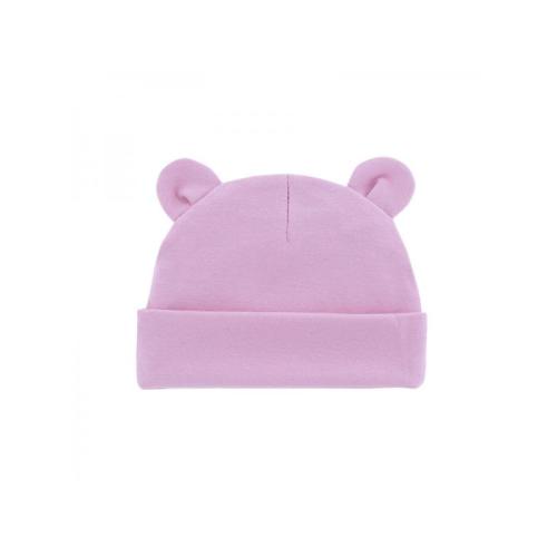 Alvage Newborn Hospital Hat 0-12Months Preemie Boys Girls Beanie Solid Infant Baby Ears Bonnet Infant Cotton Hats 1pc - Purple
