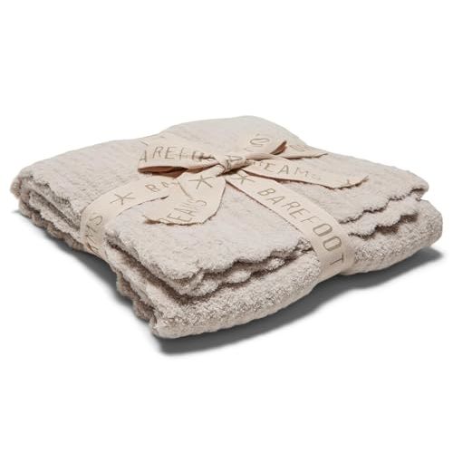 Barefoot Dreams, Unisex, CozyChic® Cuddle Receiving Blanket (Infant), Stone, Baby